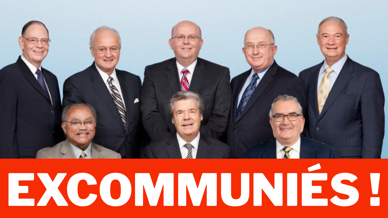 Excommunication du Collège central des Témoins de Jéhovah